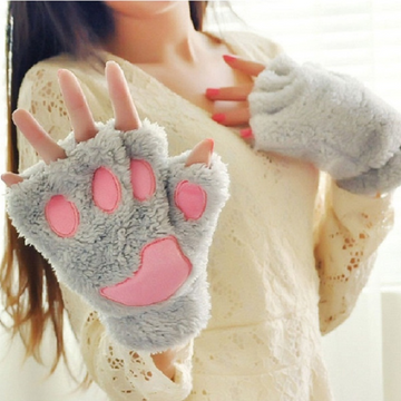 Gants d'hiver en peluche pour femmes - Foxy